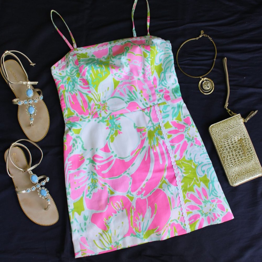 lilly pulitzer jesse Romper playsuit Jump suit jumper Don't Give a cluck crochet - Picture 3 of 8